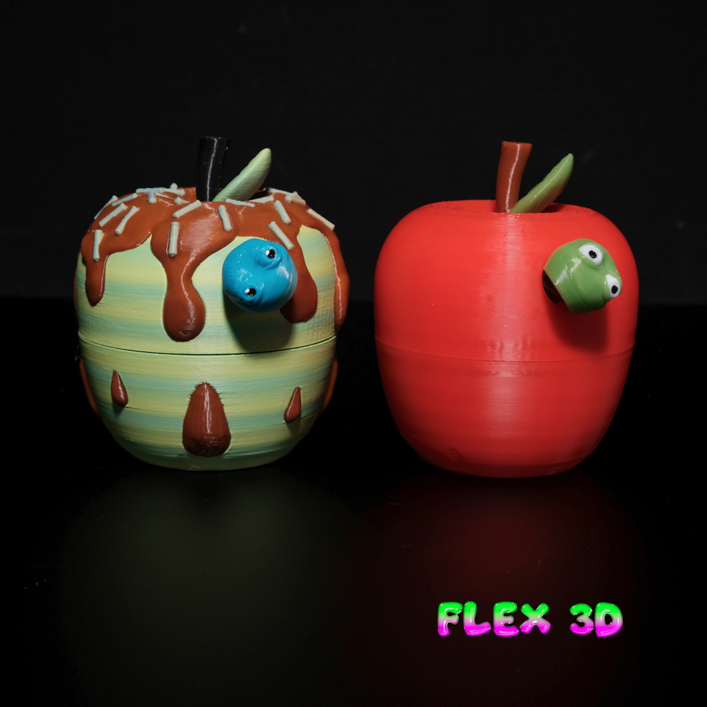 Flex 3D Apple Eggs with Worms